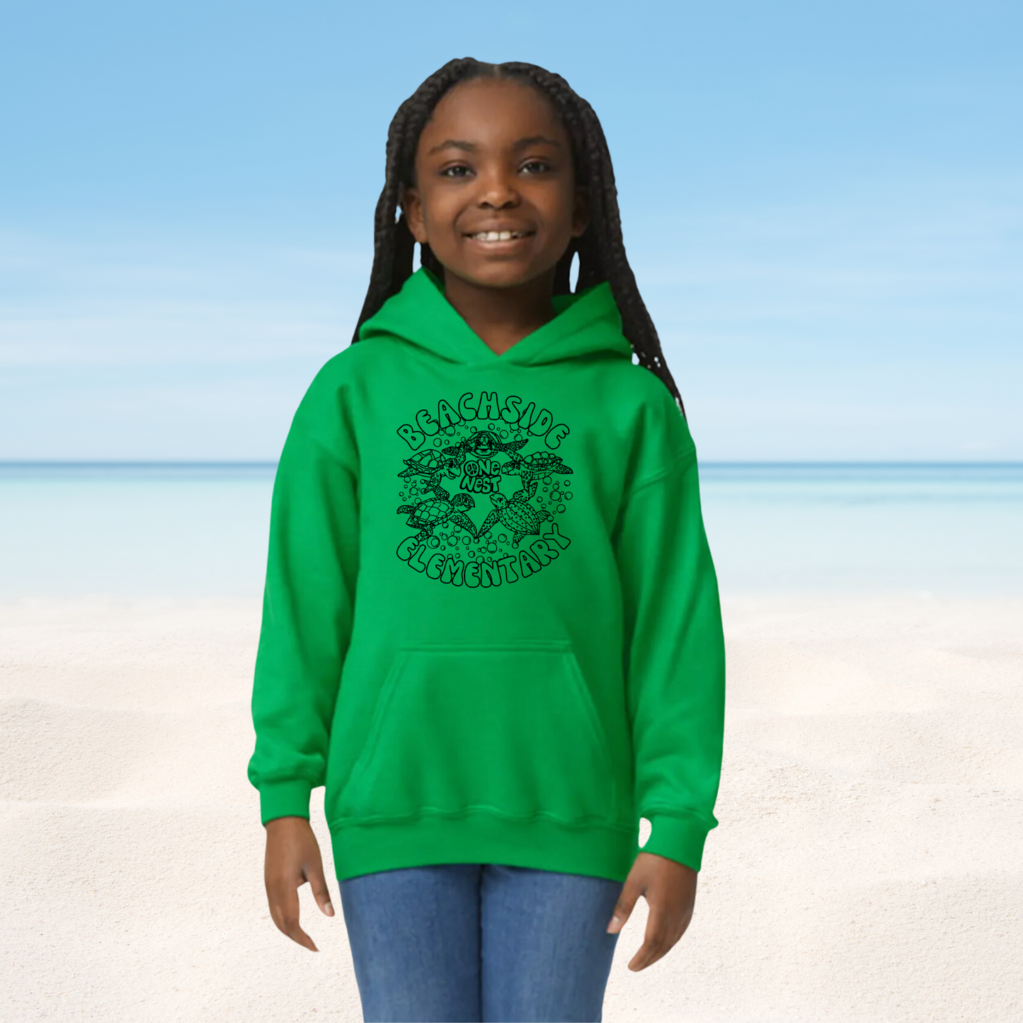 Youth Green Beachside Hoodie