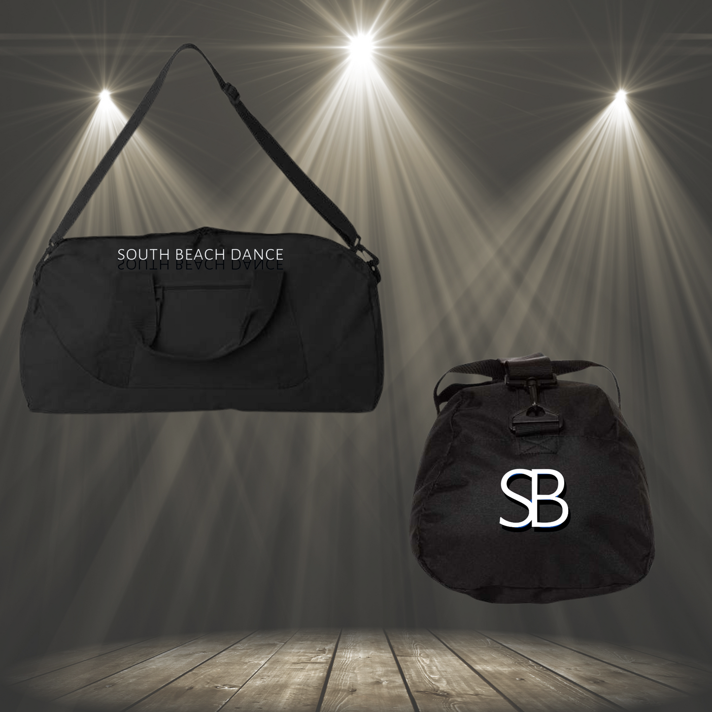 South Beach Dance Black Duffle Bag