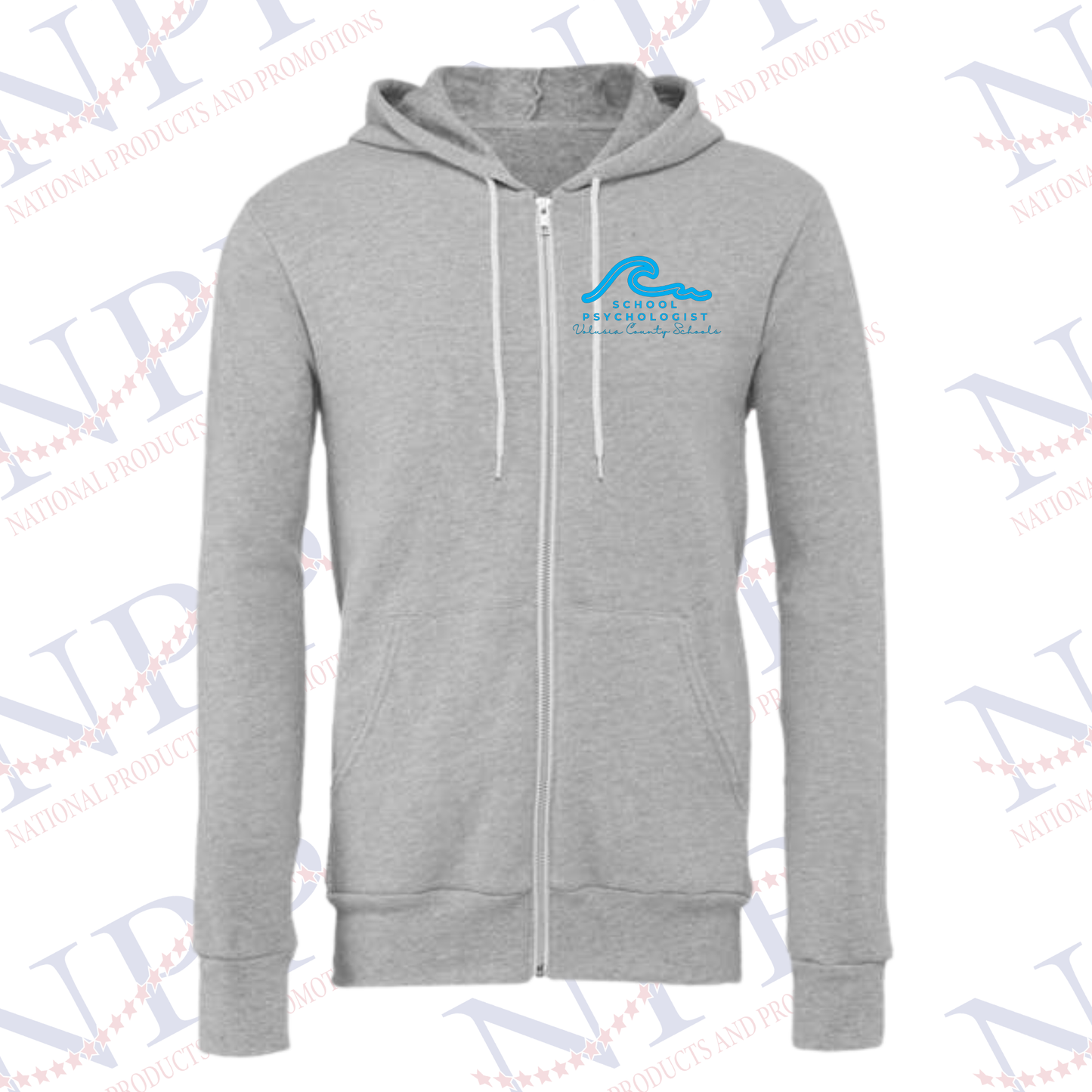 VCS Psych Gray Zipper Hooded Sweatshirt