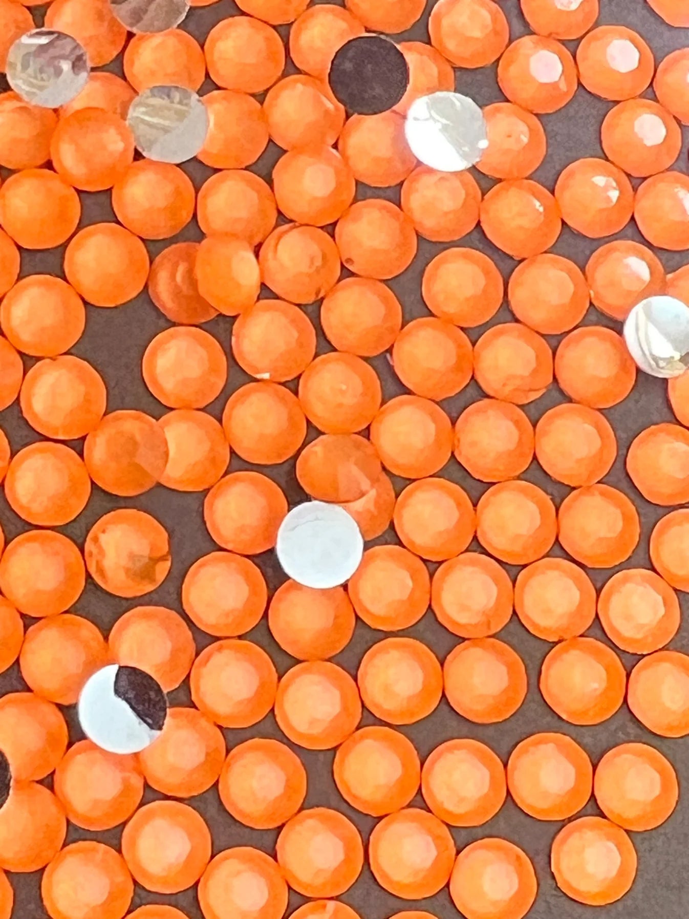 Neon Orange Resin Rhinestones