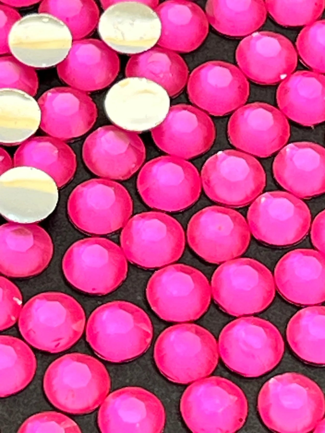 Neon Pink Resin Rhinestones