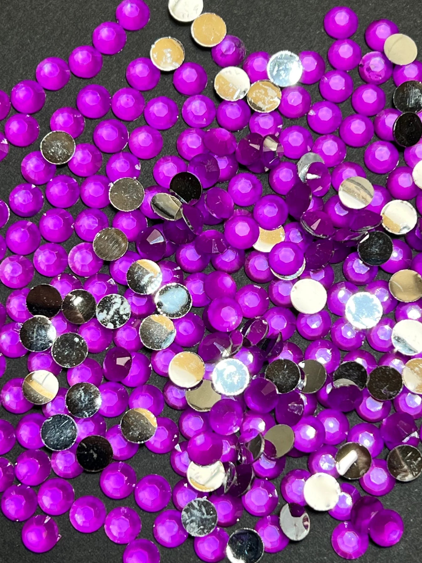Neon Purple Resin Rhinestones