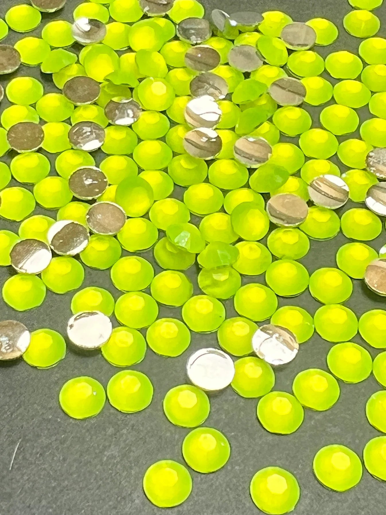 Neon Yellow Resin Rhinestones