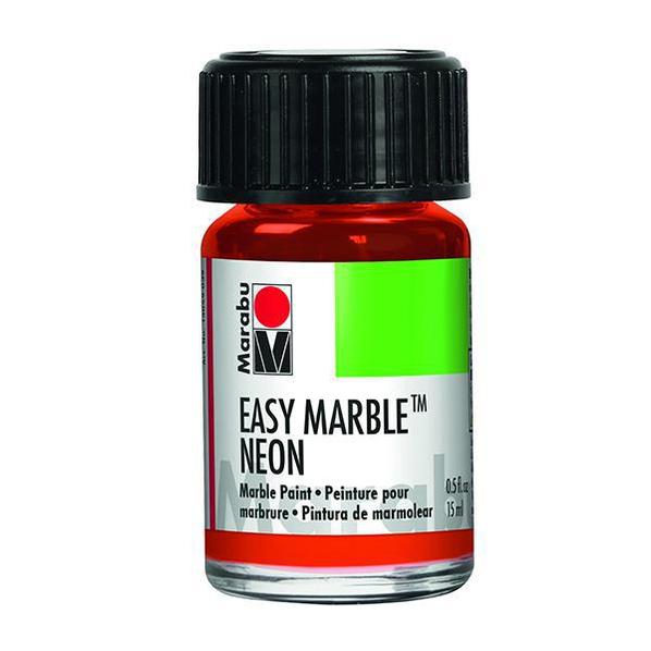 Marabu 324 Neon Orange Easy Marble Paint