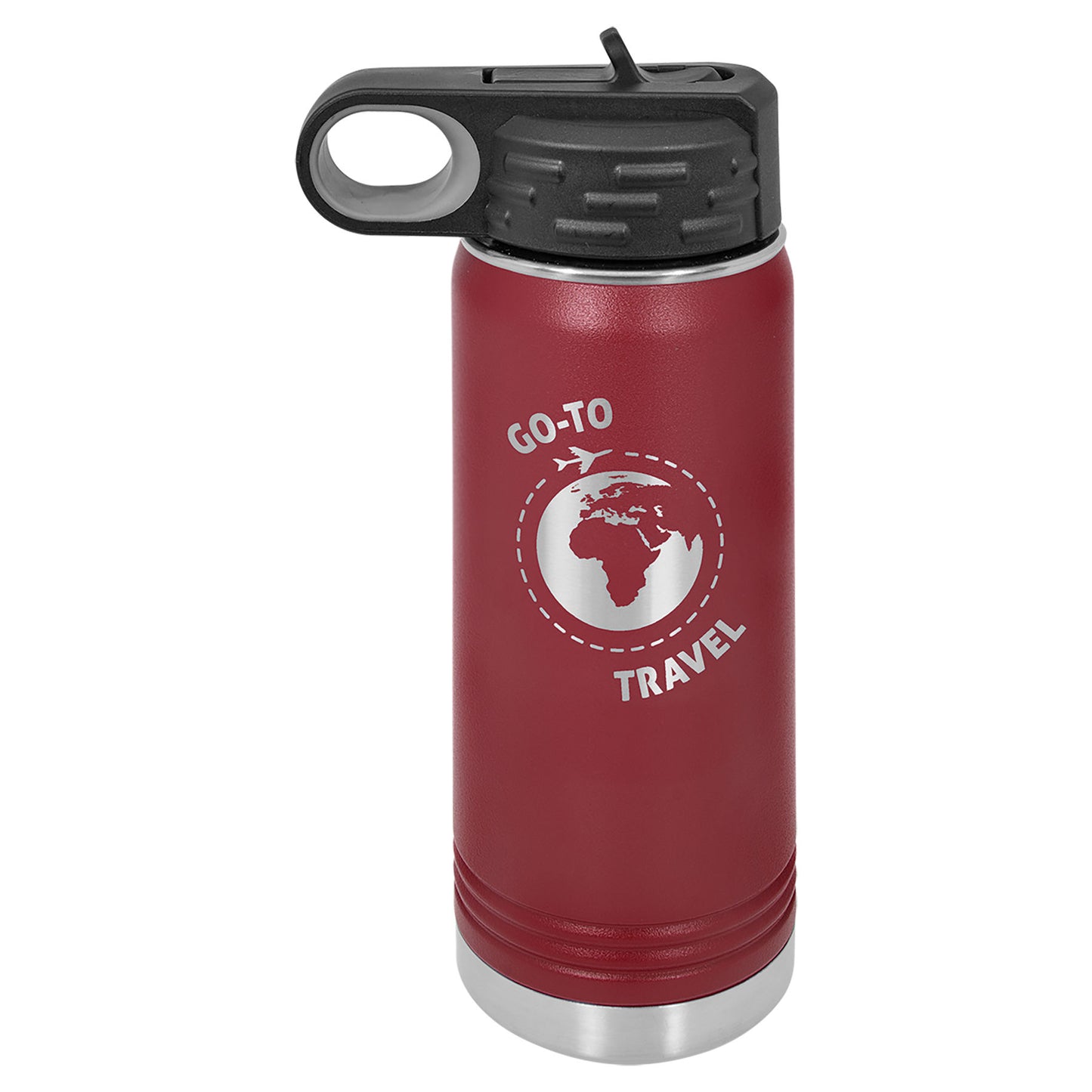 Maroon 20 oz Etchable Water Bottle