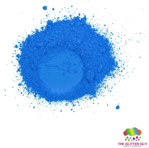 The Glitter Guy Fluorescent Series Mica Powder 5g Jar Blue