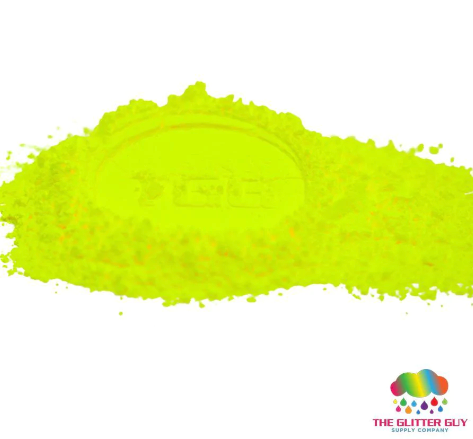 The Glitter Guy Fluorescent Series Mica Powder 5g Jar Green Yellow