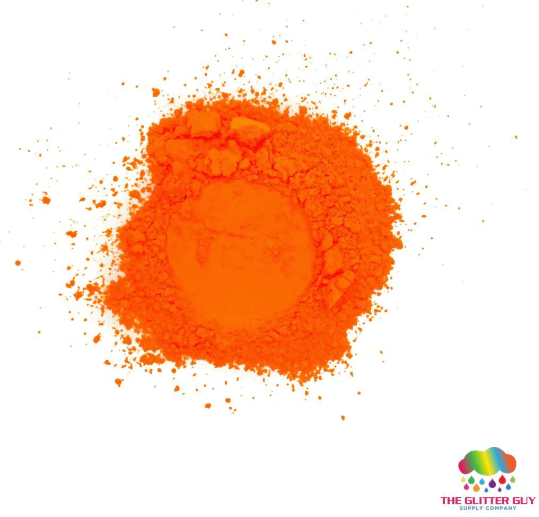 The Glitter Guy Fluorescent Series Mica Powder 5g Jar Orange Yellow