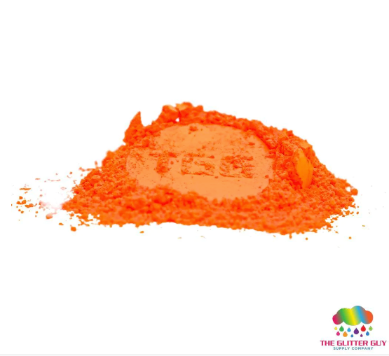 The Glitter Guy Fluorescent Series Mica Powder 5g Jar Orange Yellow
