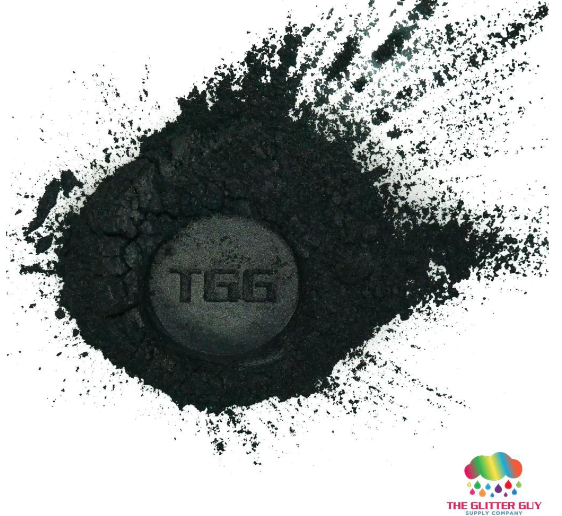 The Glitter Guy Metallic Series Mica Powder 5g Jar Black Pearl