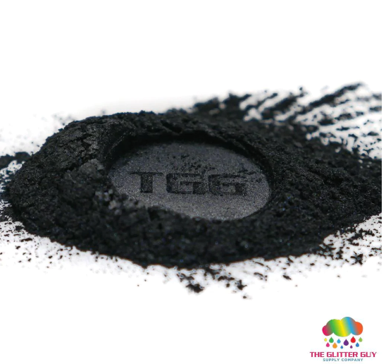 The Glitter Guy Metallic Series Mica Powder 5g Jar Black Pearl