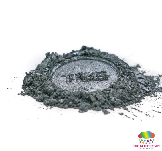 The Glitter Guy Metallic Series Mica Powder 5g Jar Silver Grey