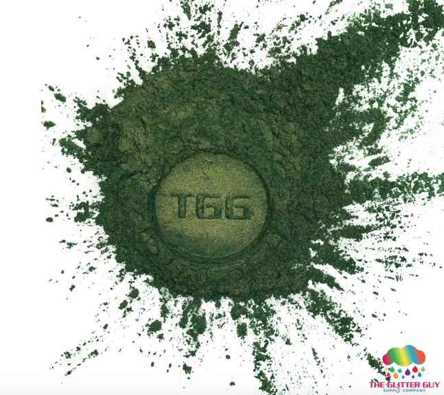 The Glitter Guy Metallic Series Mica Powder 5g Jar Jungle Green