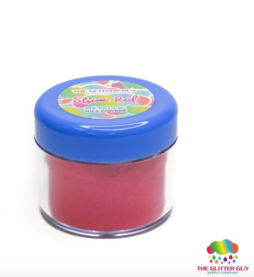 The Glitter Guy Metallic Series Mica Powder 5g Jar Shine Red