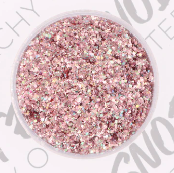 Peachy Olive Pink Peppermint Glitter