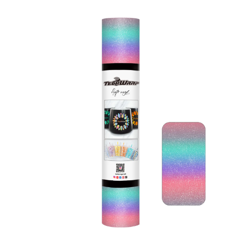 TeckWrap Adhesive Vinyl RaInbow Stripes Pink Cyan