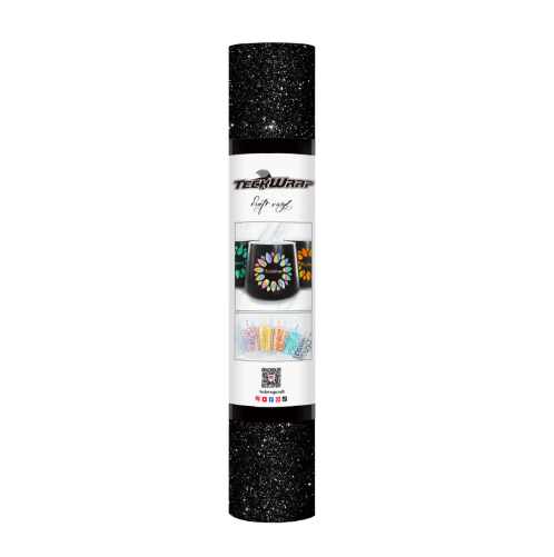 TeckWrap Adhesive Vinyl Glitter Black