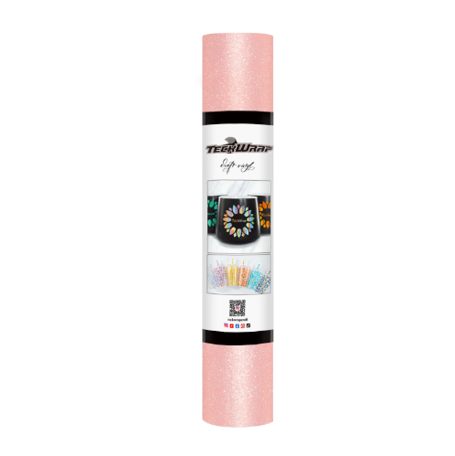 TeckWrap Adhesive Vinyl Glitter Champagne Pink