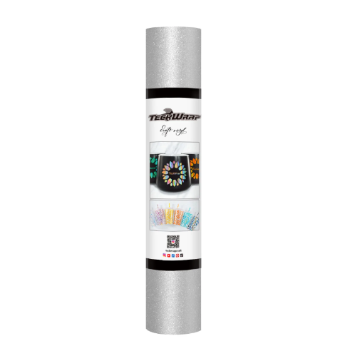 TeckWrap Adhesive Vinyl Glitter Silver