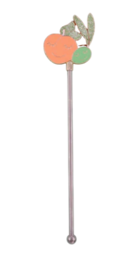 Peachy Olive Glitter Metal Epoxy Stir Stick