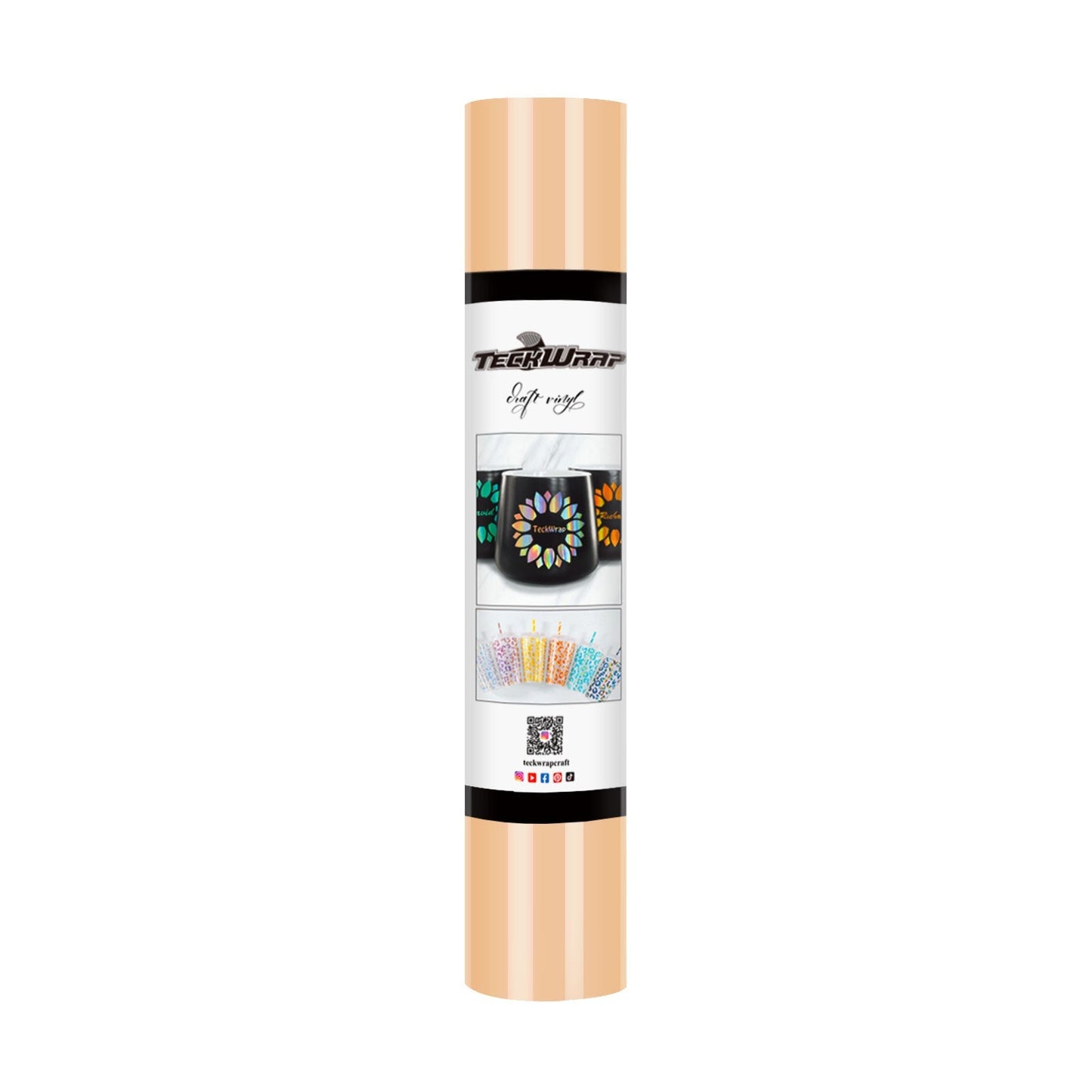 TeckWrap 001G Series 5ft Craft Vinyl Glossy Apricot