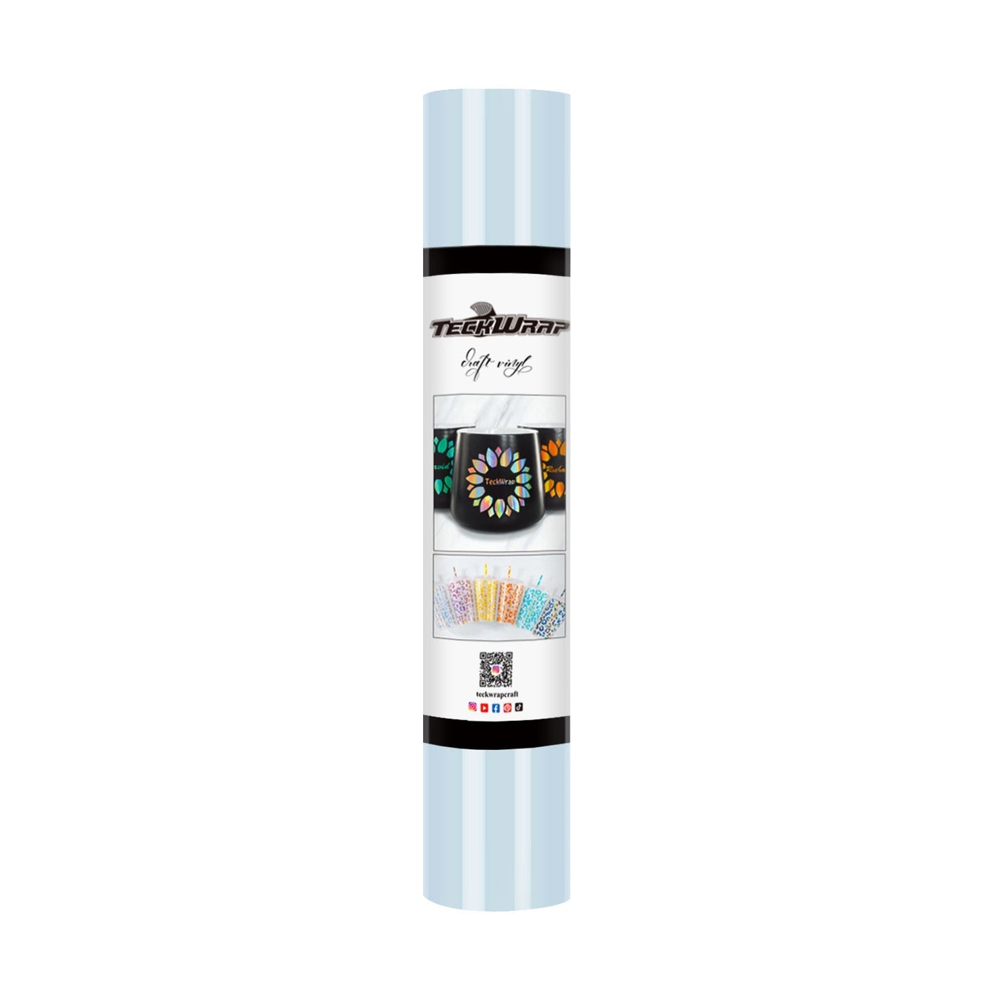 TeckWrap 001G Series 5ft Craft Vinyl Glossy Baby Blue