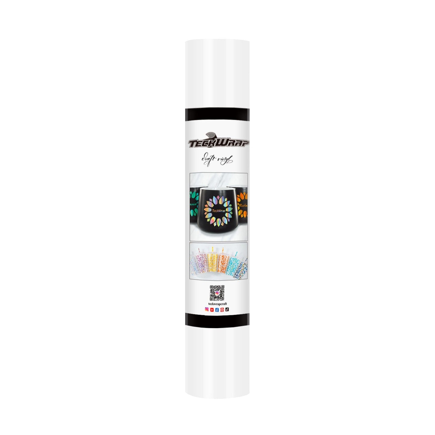 TeckWrap 001G Series 5ft Craft Vinyl Glossy Coconut White
