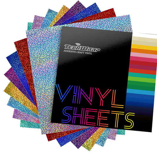 TeckWrap Holographic Sparkle Vinyl Sheets Pack