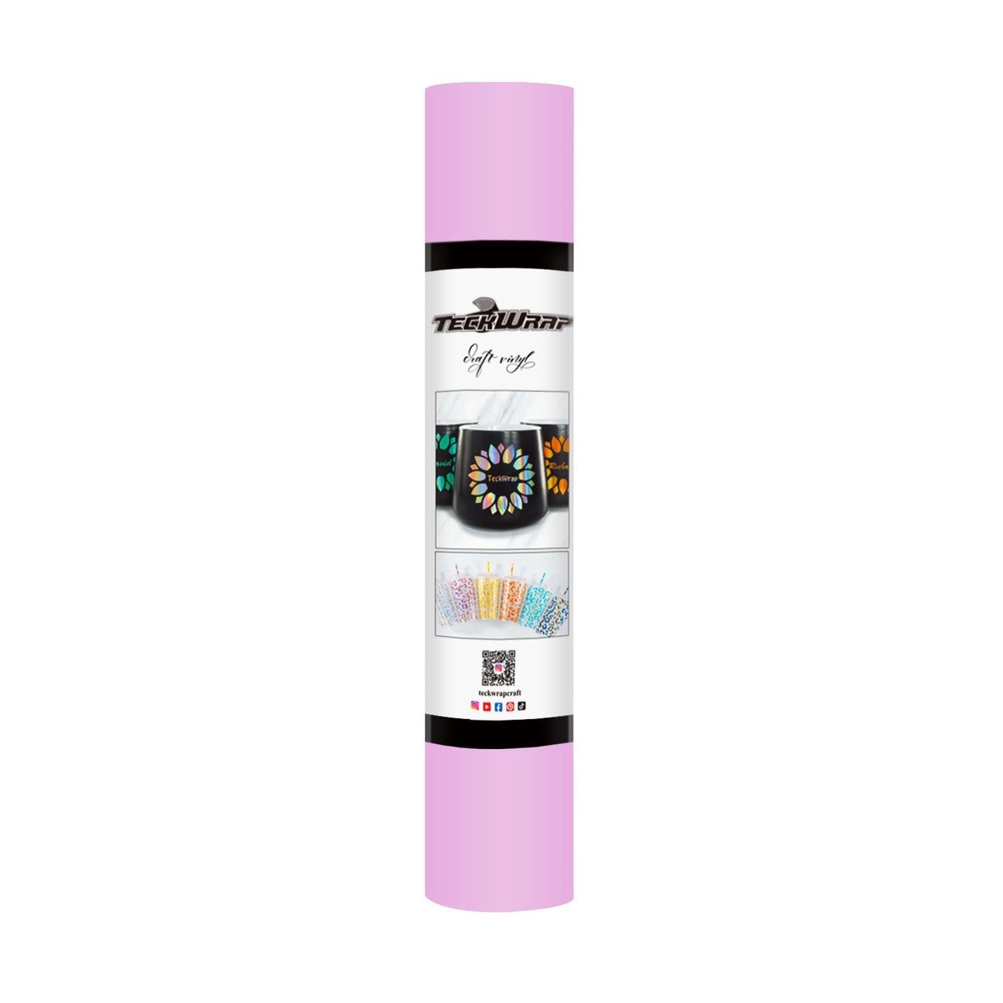 TeckWrap 001M Series 5ft Adhesive Craft Vinyl Matte Pale Purple