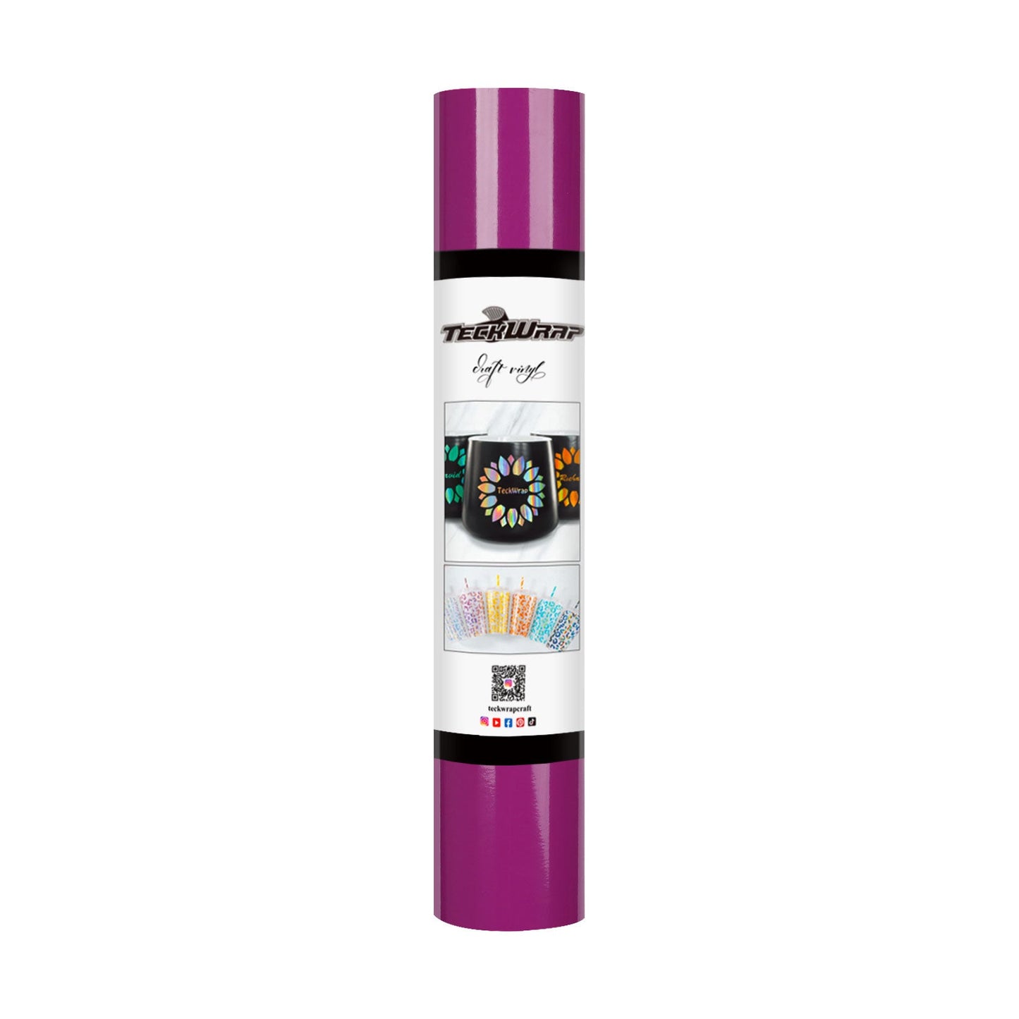 TeckWrap New Glossy Adhesive Craft Vinyl Red Violet