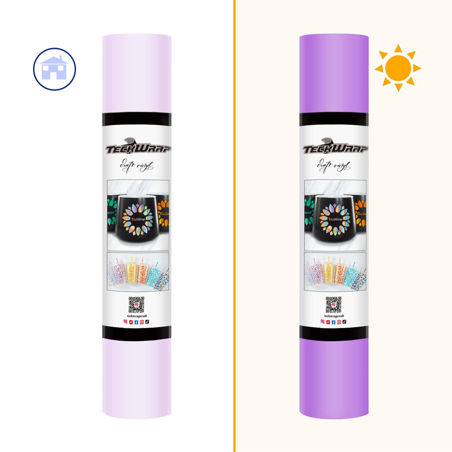 TeckWrap UV Color Changing Vinyl Light Purple