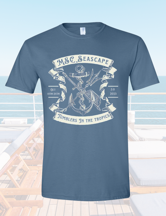 Tumblers In The Tropics Blue Shirt