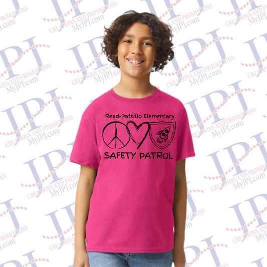 Safety Patrol Youth T-Shirt Hot Pink