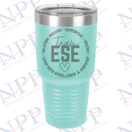 Team ESE 30 oz Etched Tumbler