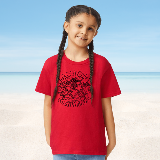 Youth Red Beachside T Shirt