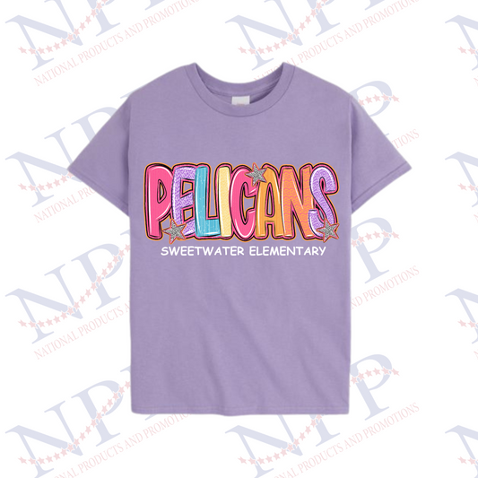 Youth Pelicans with Stars T-Shirt