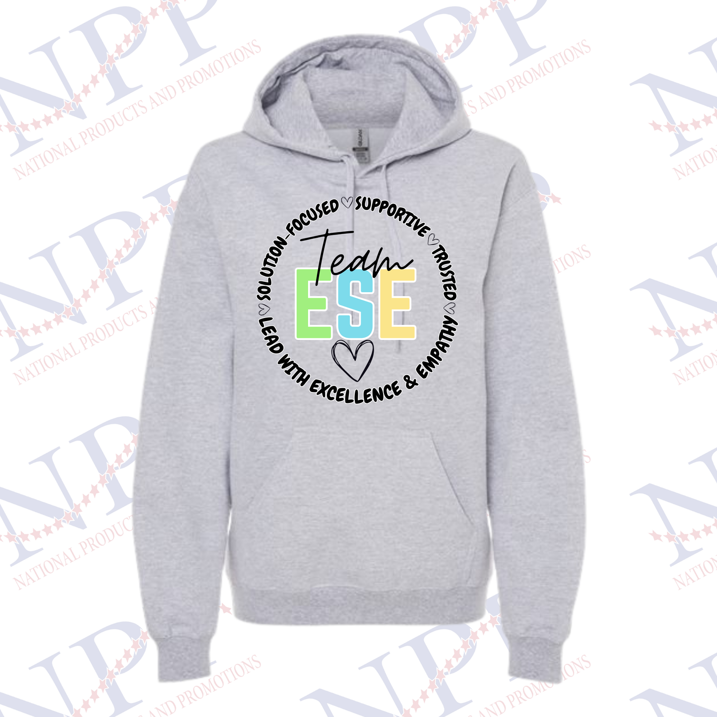 Team ESE Gray Hooded Sweatshirt