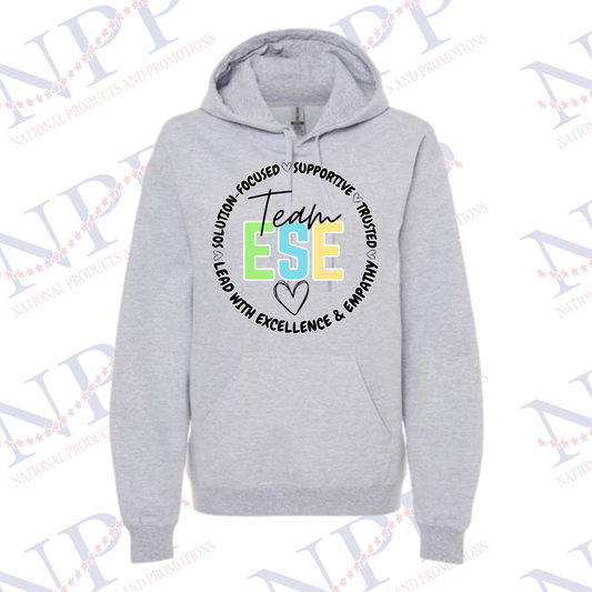 Team ESE Gray Hooded Sweatshirt