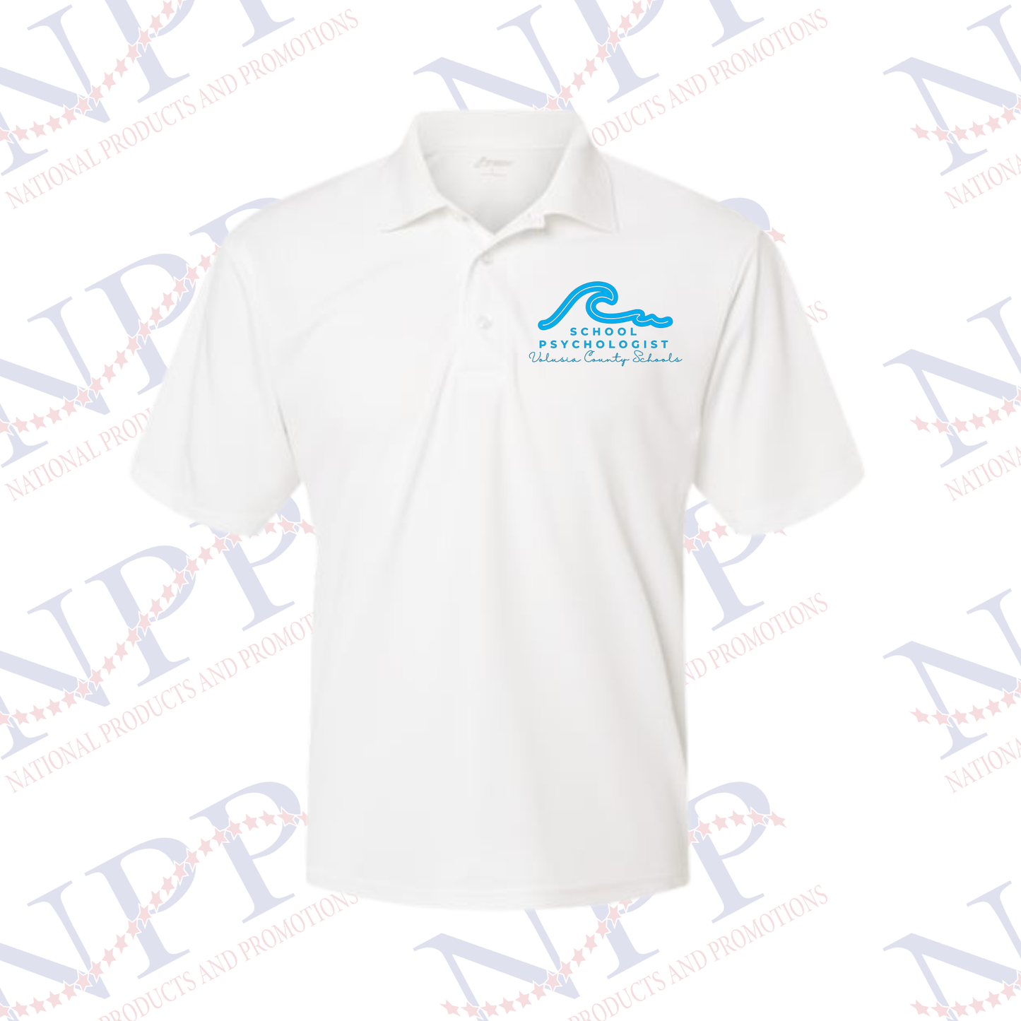 VCS Psych Unisex White Polo