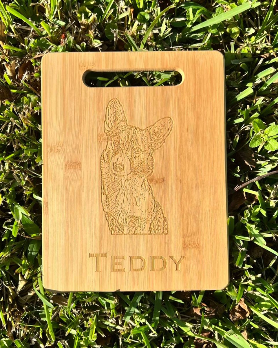 Laser Engraved Photo Cutting Board