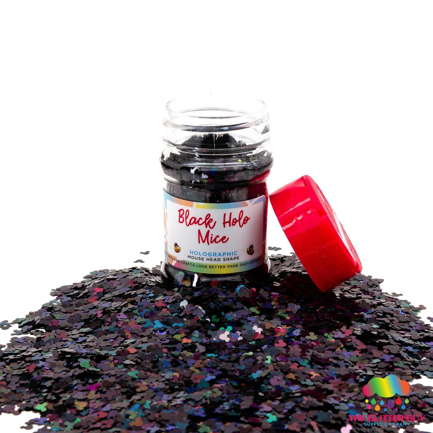 The Glitter Guy Black Holo Mice Glitter