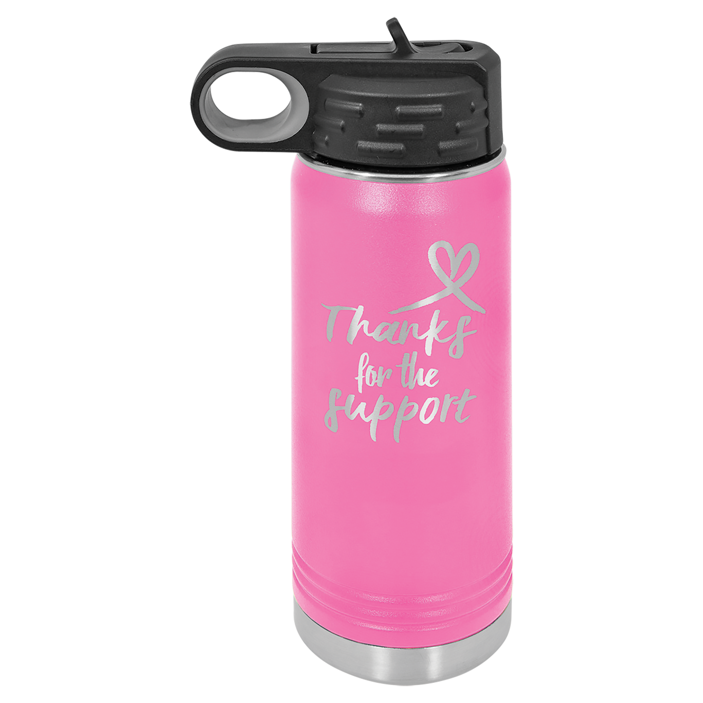 Pink 20 oz Etchable Water Bottle