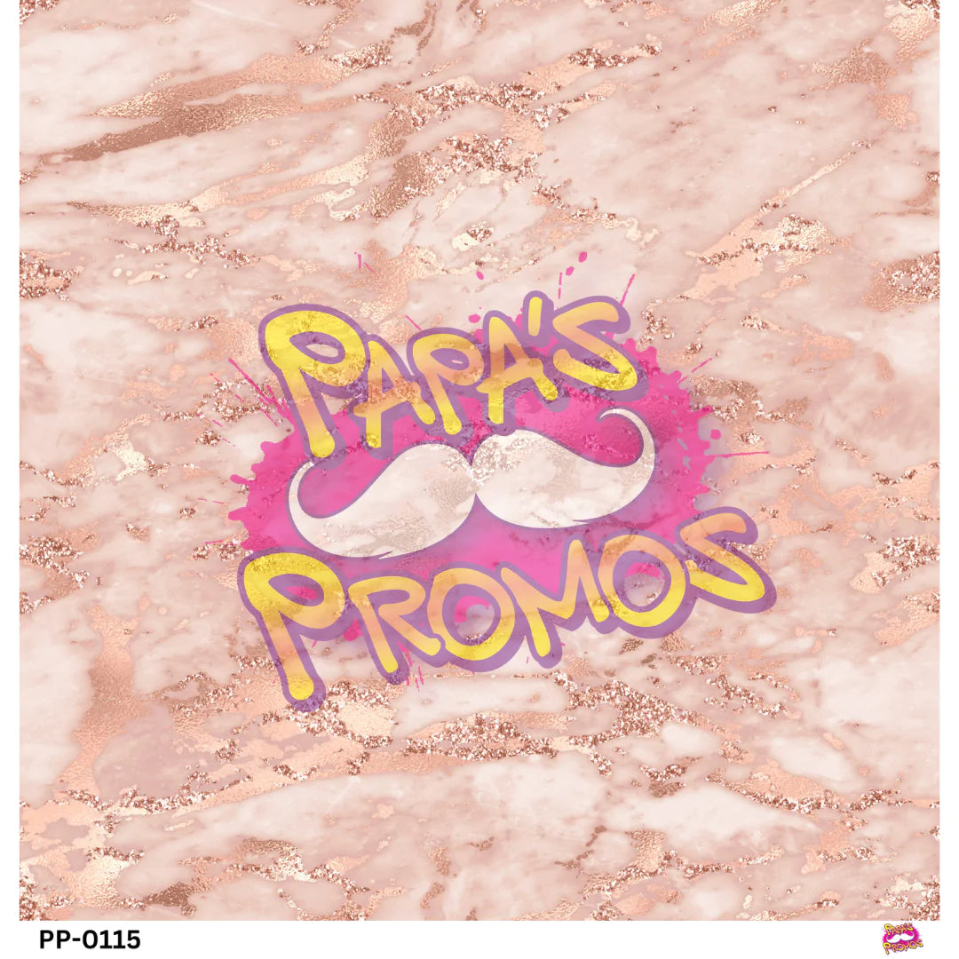 Papa's Promos Dark Rose Gold Marble Semi-Transparent Vinyl PP-0115