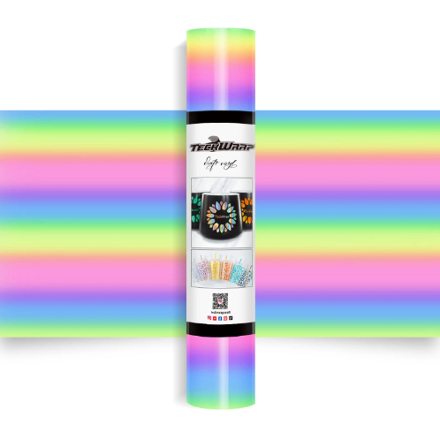 TeckWrap Adhesive Vinyl Candy Color Rainbow Stripes