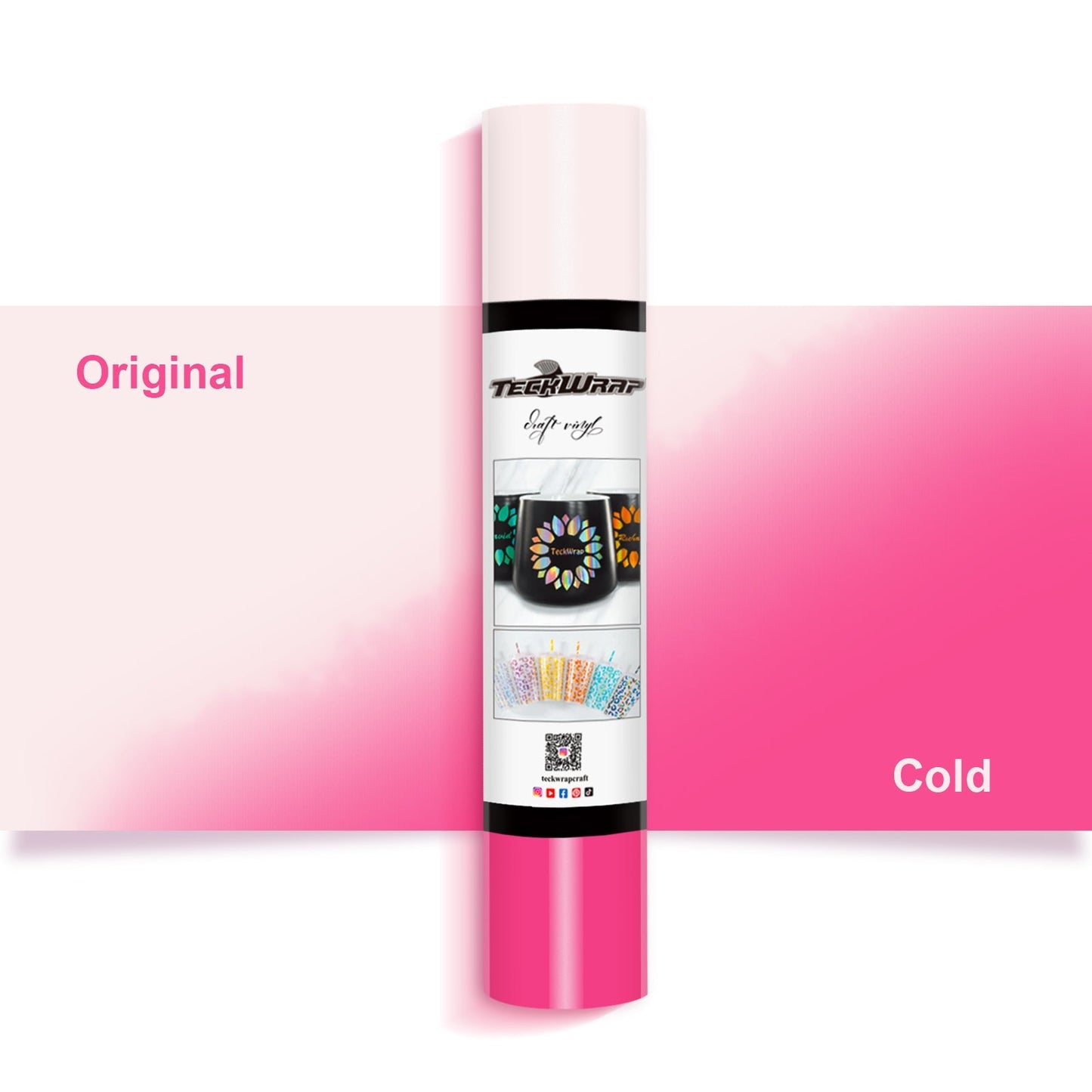 TeckWrap Cold Color Changing Adhesive Vinyl Pink
