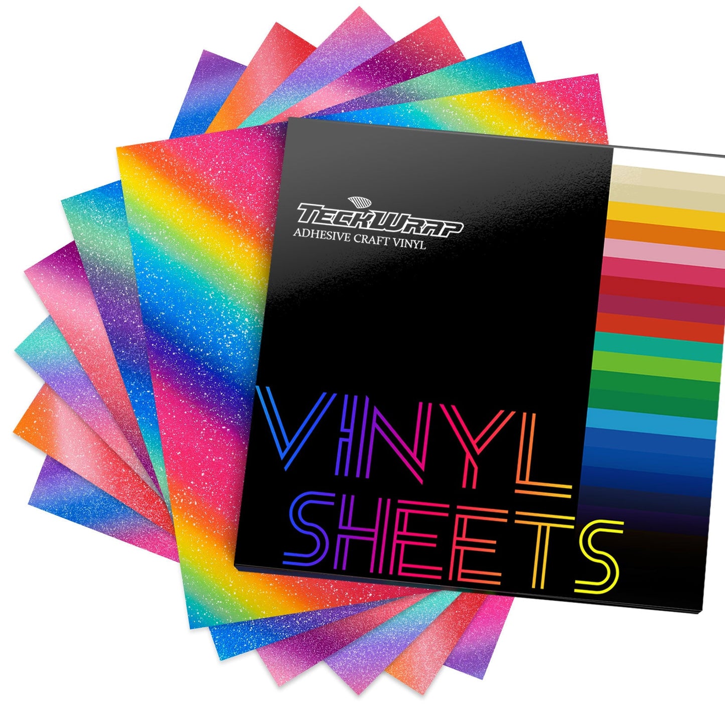 TeckWrap Diagonal Rainbow Stripes Vinyl Pack