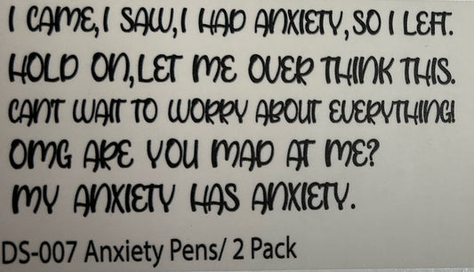 The Glitter Guy Anxiety Pen Decals (Set of 2)